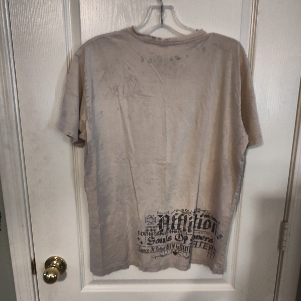 Affliction Live Fast Skull Wings T-Shirt Size Large - Picture 5 of 8
